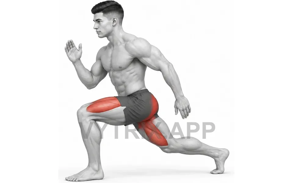 Uitvoering van Cardio Lunge with Hop (Bodyweight)