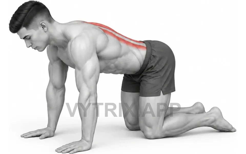 Uitvoering van Cat Stretch (Bodyweight)