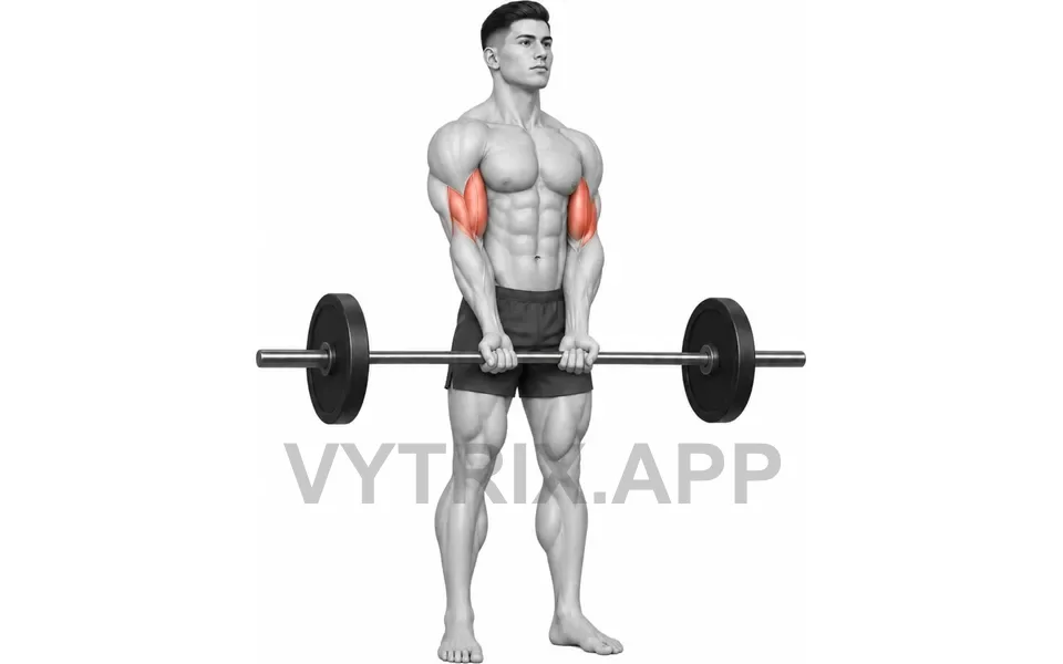 Uitvoering van Close Grip Curl (Barbell)