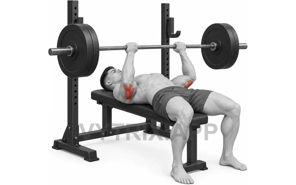 Uitvoering van Close Grip Bench Press