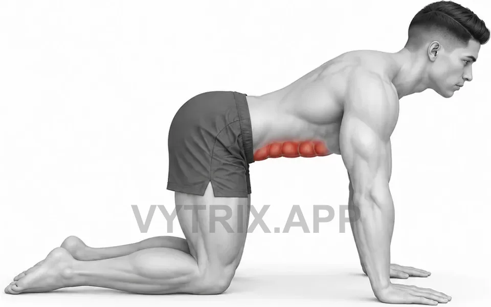 Uitvoering van Cow Stretch (Bodyweight)