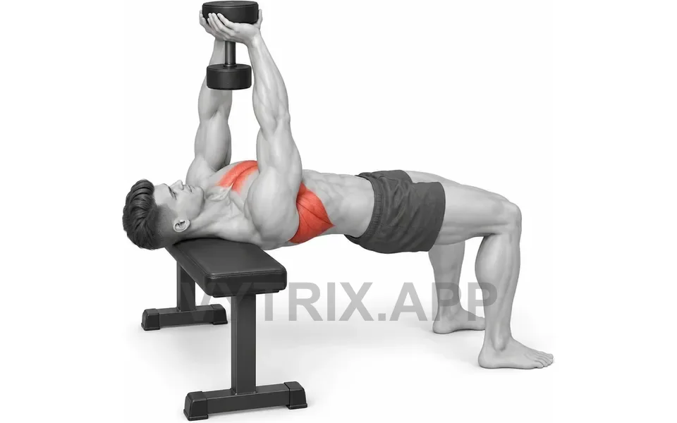 Uitvoering van Cross Bench Pullover (Dumbbell)