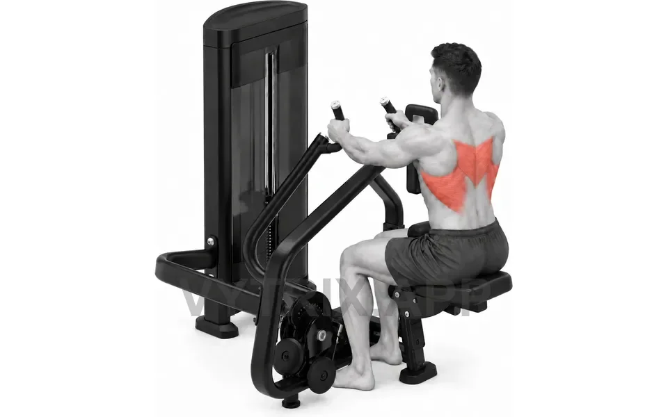Uitvoering van Diverging Seated Row Machine