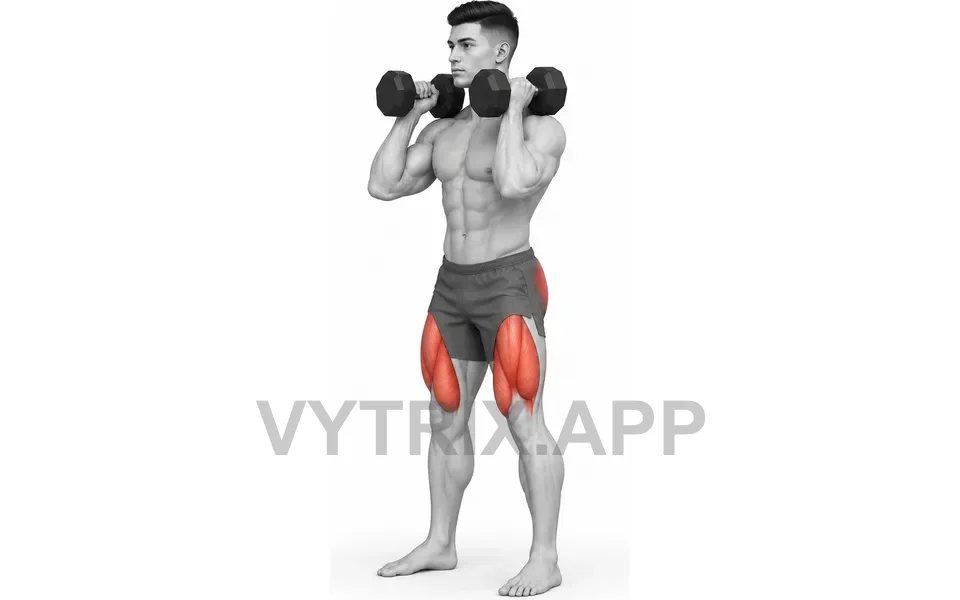 Uitvoering van Front Squat (Dumbbell)