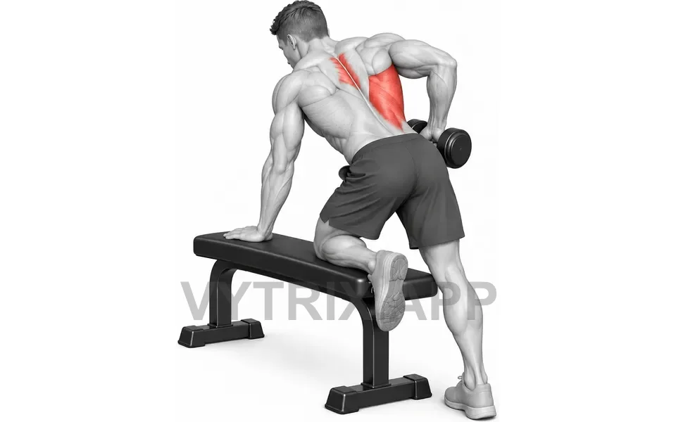 Uitvoering van Dumbbell Row