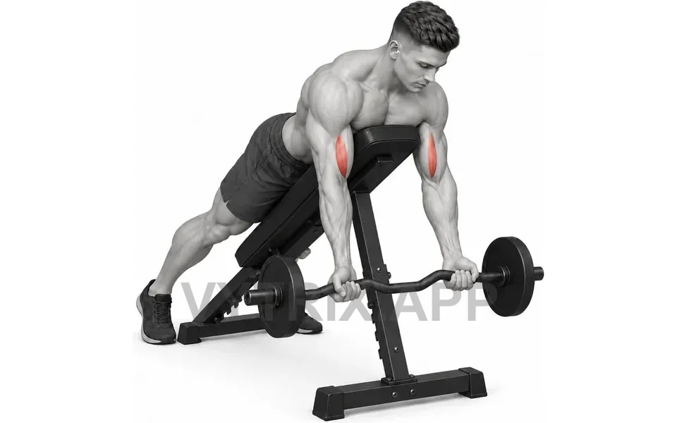 Uitvoering van Spider Curl (EZ Bar)