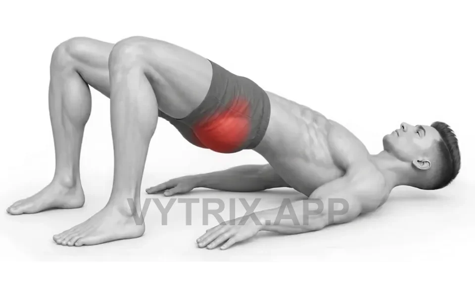 Uitvoering van Glute Bridge with Hip Abduction (Bodyweight)