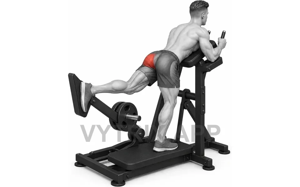 Uitvoering van Glute Kickback Machine