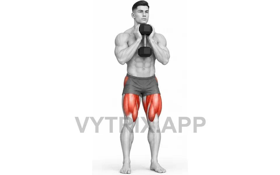 Uitvoering van Goblet Lateral Lunge (Dumbbell)