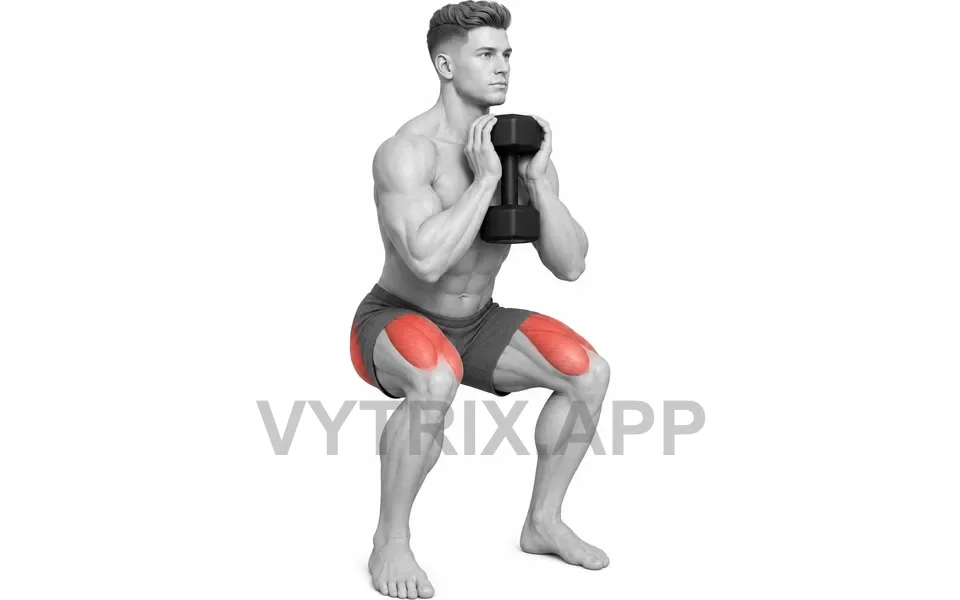 Uitvoering van Goblet Squat