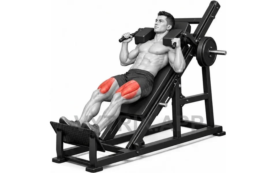 Uitvoering van Hack Squat