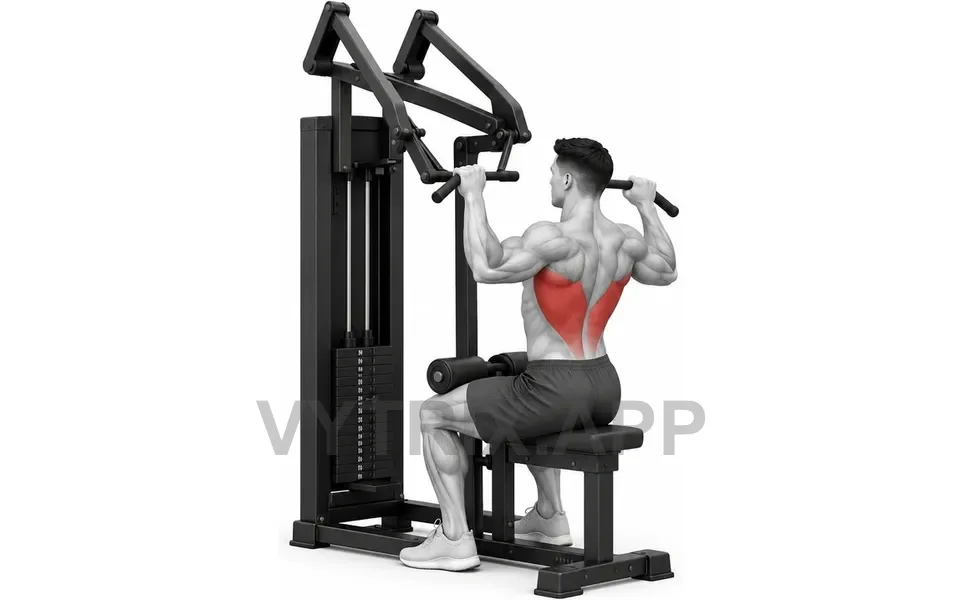 Uitvoering van Hammer Strength Lat Pulldown