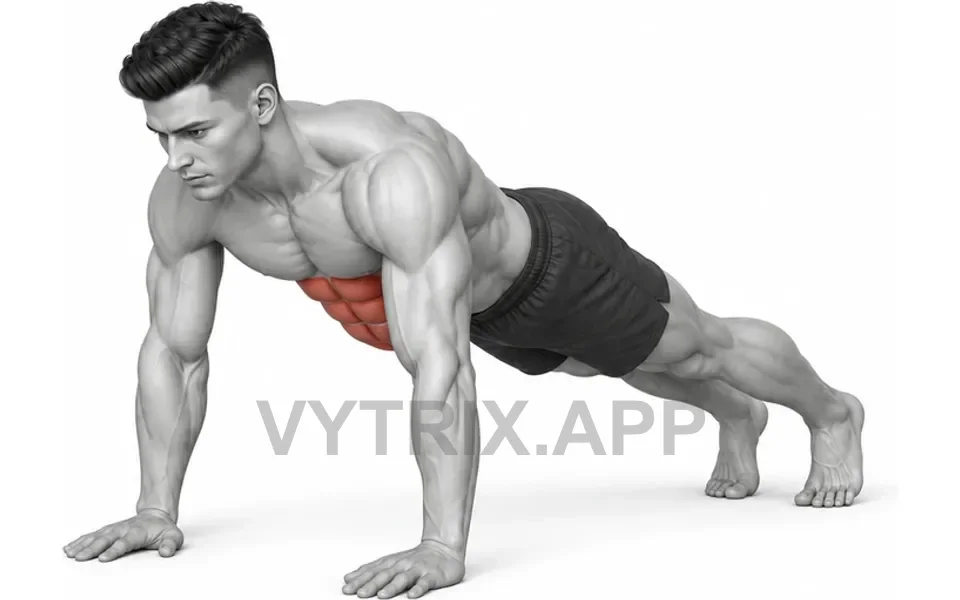 Uitvoering van High Plank Shoulder Tap (Bodyweight)