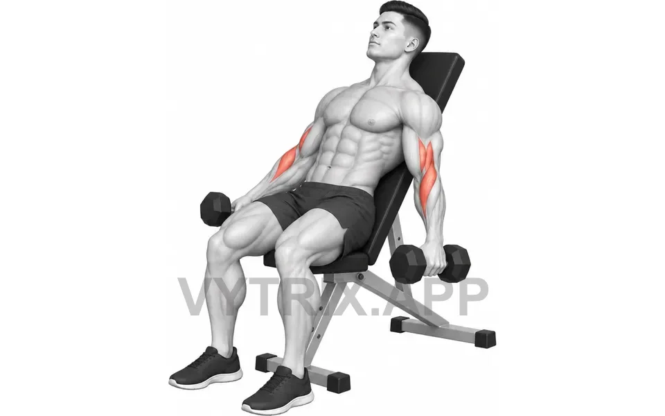 Uitvoering van Incline Alternating Hammer Curl (Dumbbell)