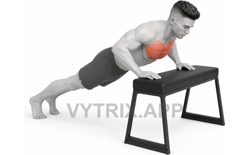 Uitvoering van Incline Push-Up