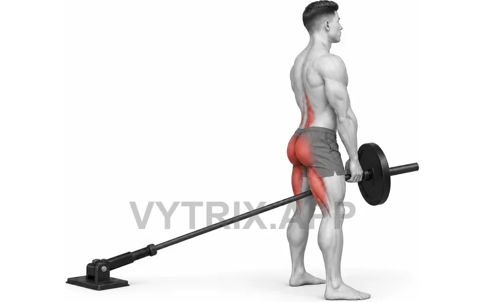 Uitvoering van Romanian Deadlift (Landmine)