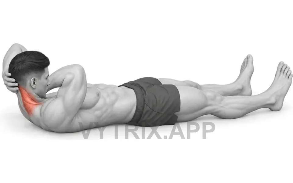Uitvoering van Lying Neck Extensor Stretch (Bodyweight)
