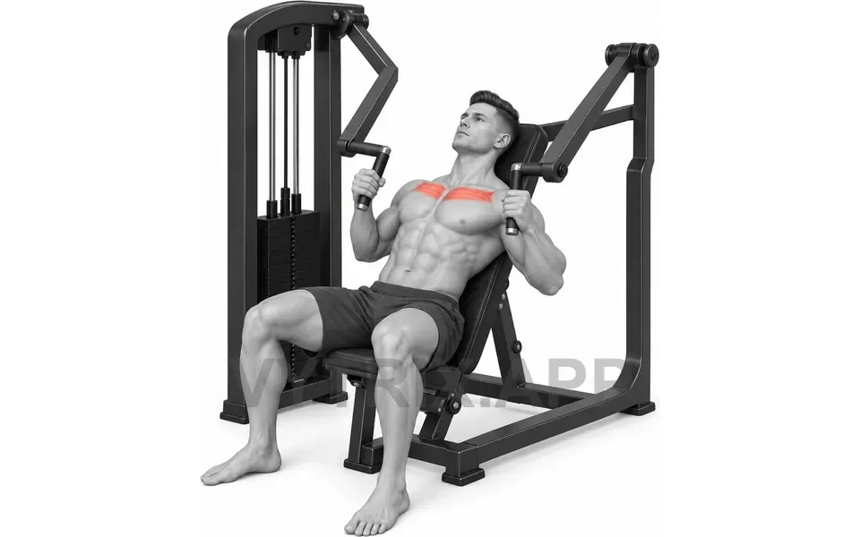 Uitvoering van Neutral Grip Incline Chest Press (Machine)