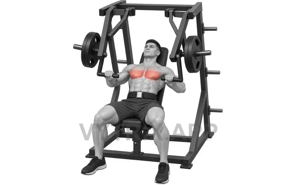 Uitvoering van Plate Loaded Decline Chest Press (Machine)