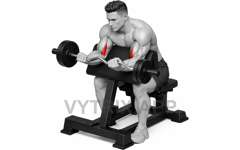 Uitvoering van Preacher Curl