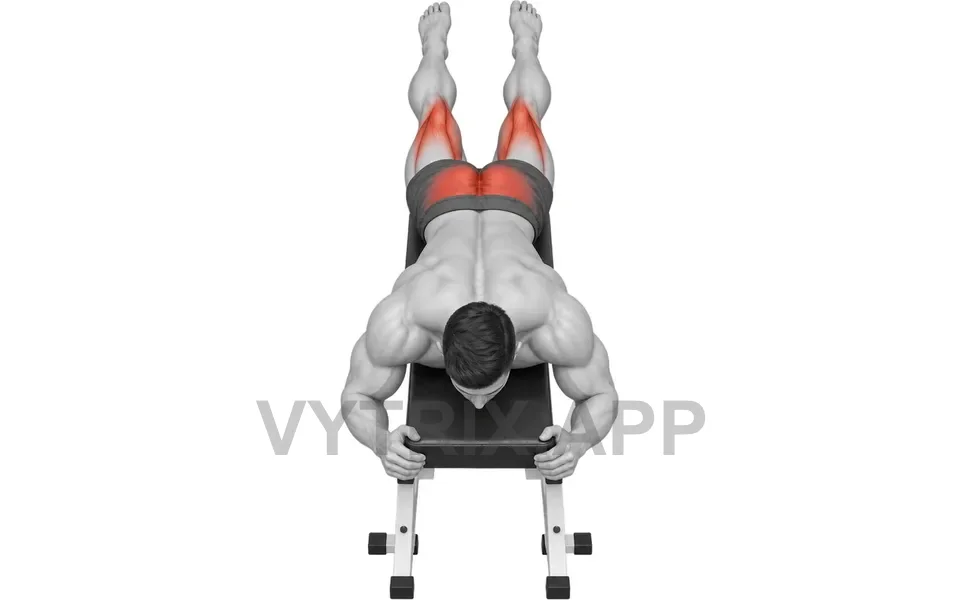 Uitvoering van Prone Bench Flutter Kicks (Bodyweight)