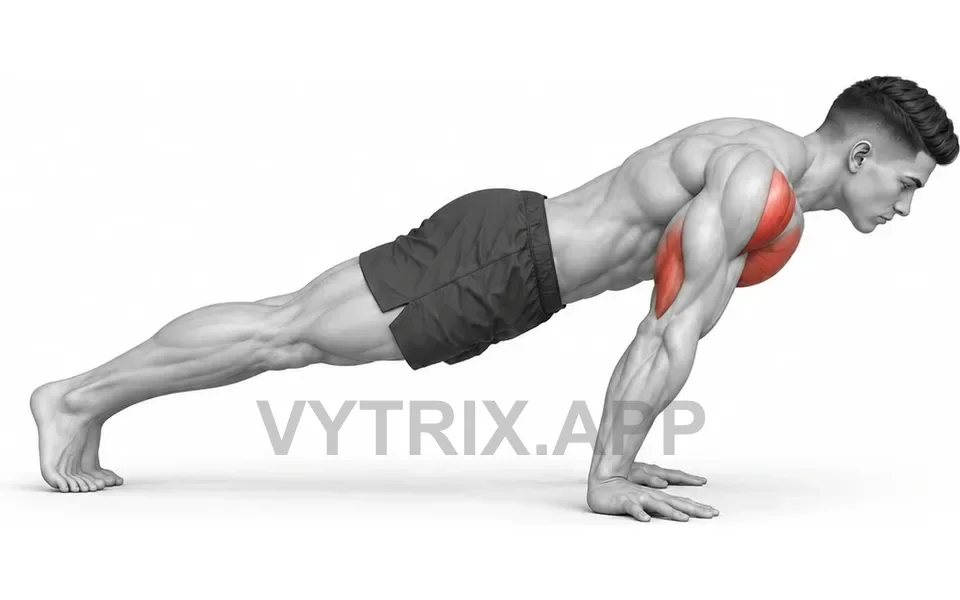Uitvoering van Pseudo Planche Push-Up (Bodyweight)