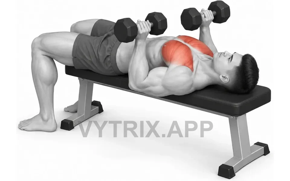 Uitvoering van Reverse Grip Bench Press (Dumbbell)