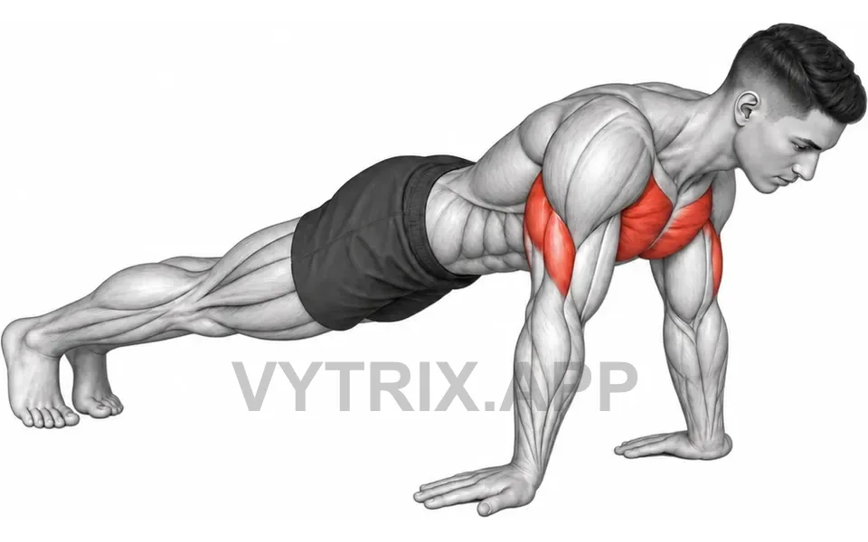 Uitvoering van Reverse Grip Push-Up (Bodyweight)