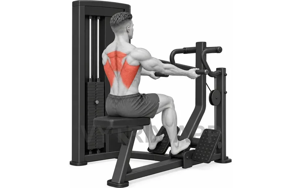 Uitvoering van Reverse Grip Seated Row (Machine)