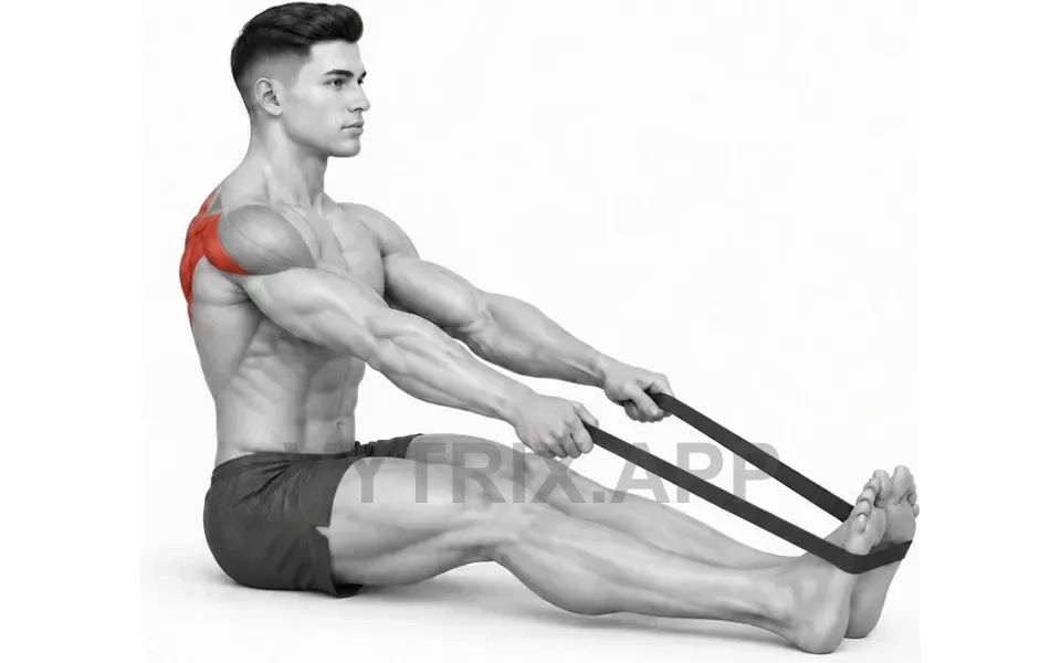 Uitvoering van Seated Face Pull (Resistance Band)