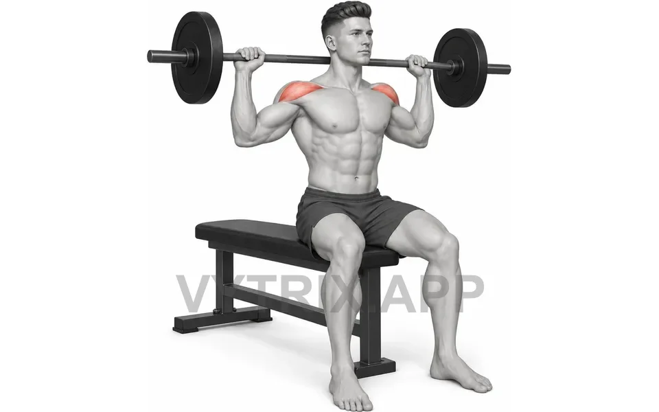 Uitvoering van Seated Behind Neck Press (Barbell)