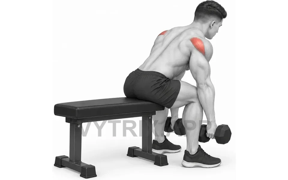 Uitvoering van Seated Bent Over Rear Delt Row (Dumbbell)
