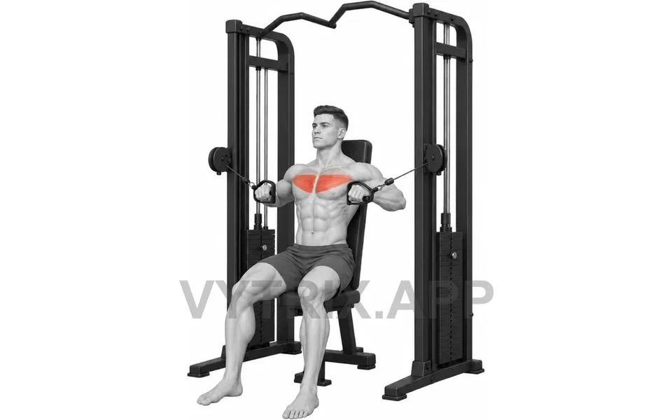 Uitvoering van Seated Chest Press (Cable)