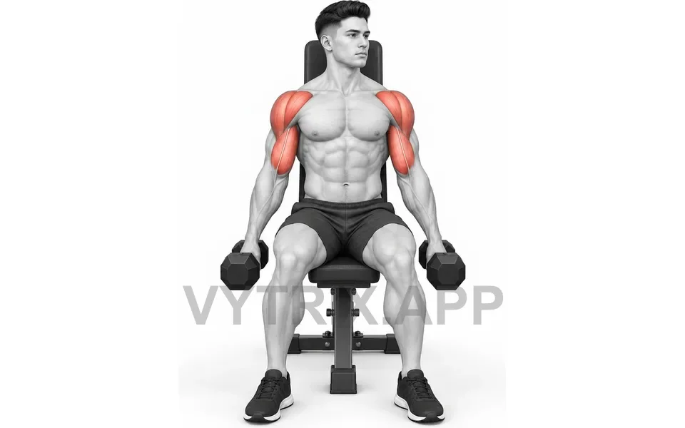 Uitvoering van Seated Curl to Press (Dumbbell)