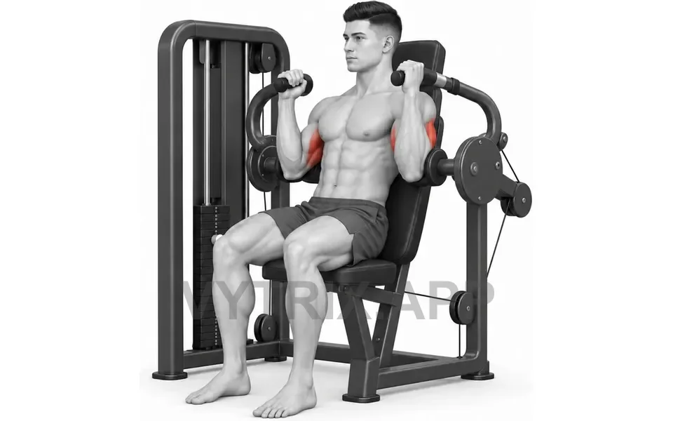 Uitvoering van Seated Triceps Extension, Arms at Sides (Machine)