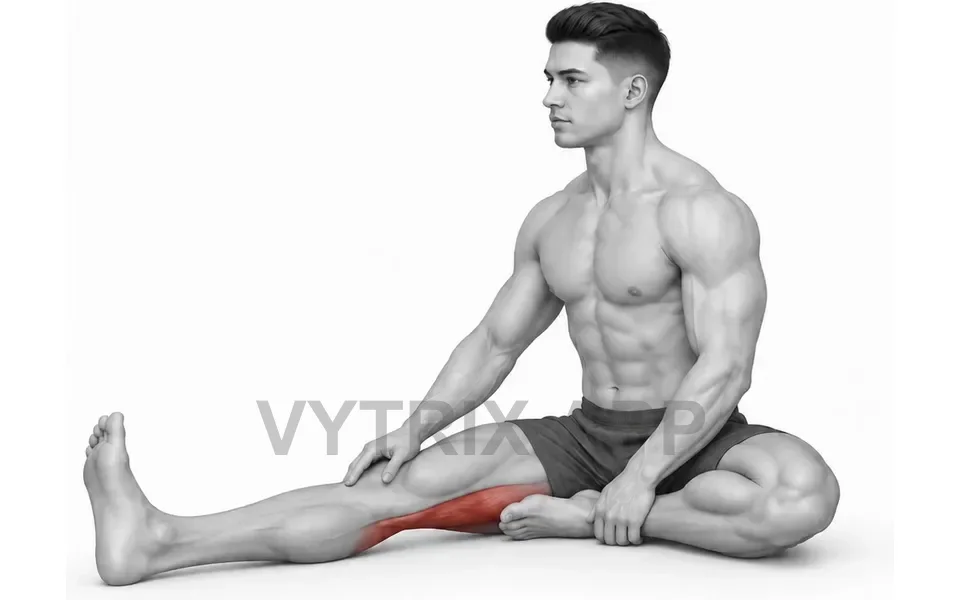 Uitvoering van Seated Single Leg Hamstring Stretch (Bodyweight)