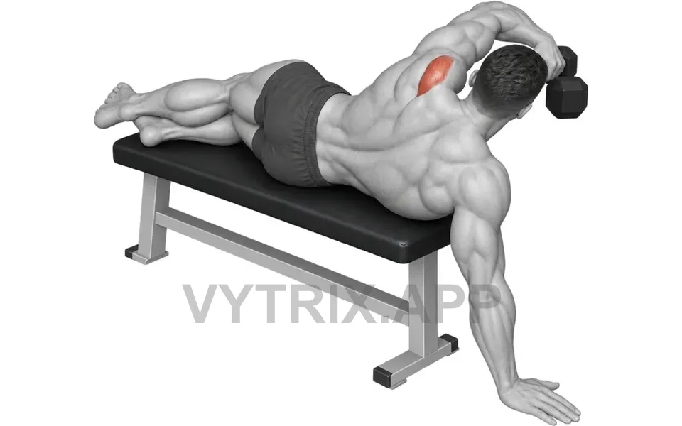 Uitvoering van Side Lying Rear Delt Raise (Dumbbell)