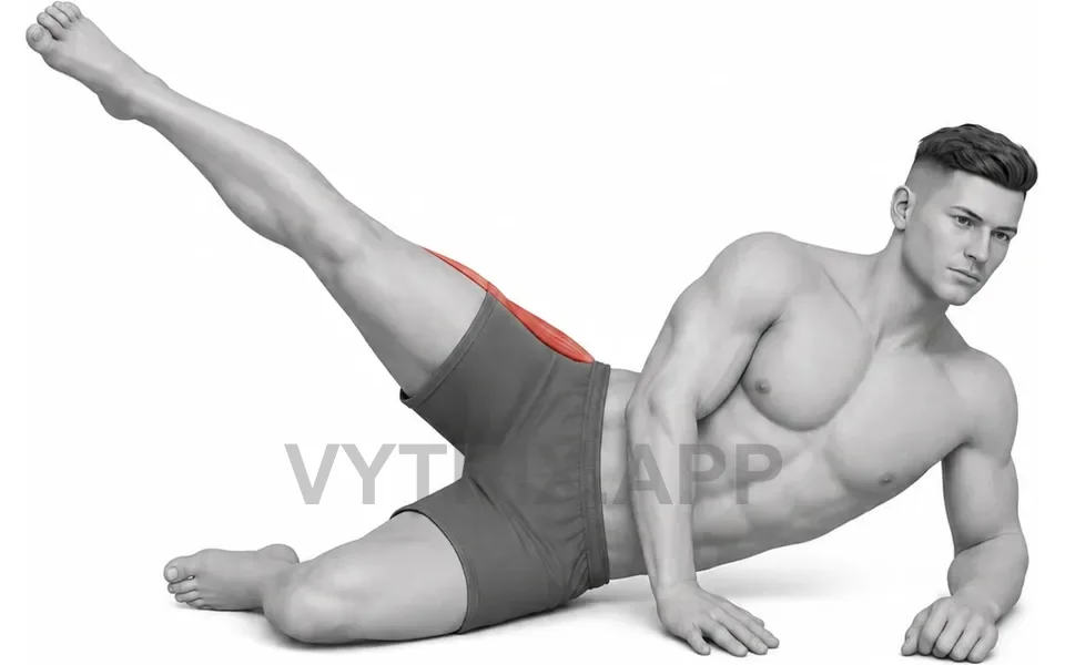 Uitvoering van Side Lying Leg Raise