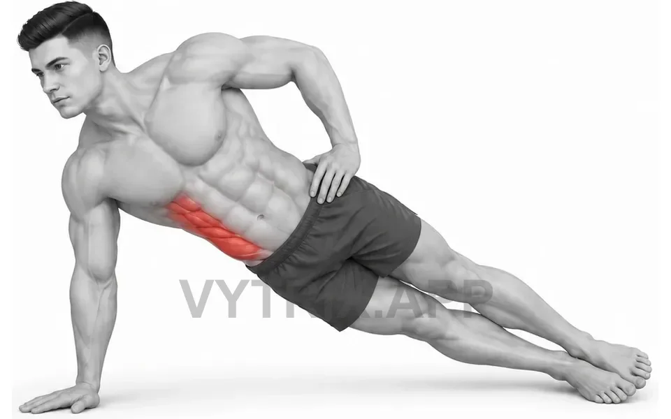 Uitvoering van Side Plank, Straight Arm (Bodyweight)