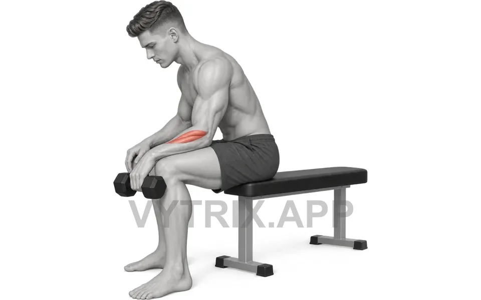 Uitvoering van Single Arm Reverse Wrist Curl (Dumbbell)