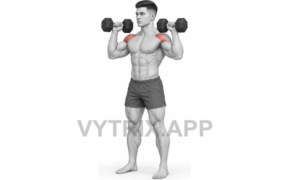Uitvoering van Single Arm Shoulder Press with Rack Hold (Dumbbell)