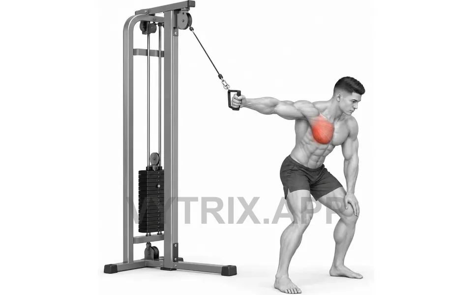 Uitvoering van Single Arm High to Low Chest Fly (Cable)