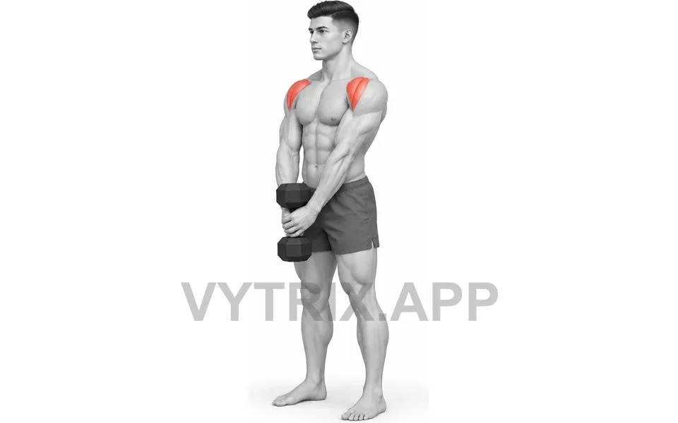 Uitvoering van Single Front Raise (Dumbbell)