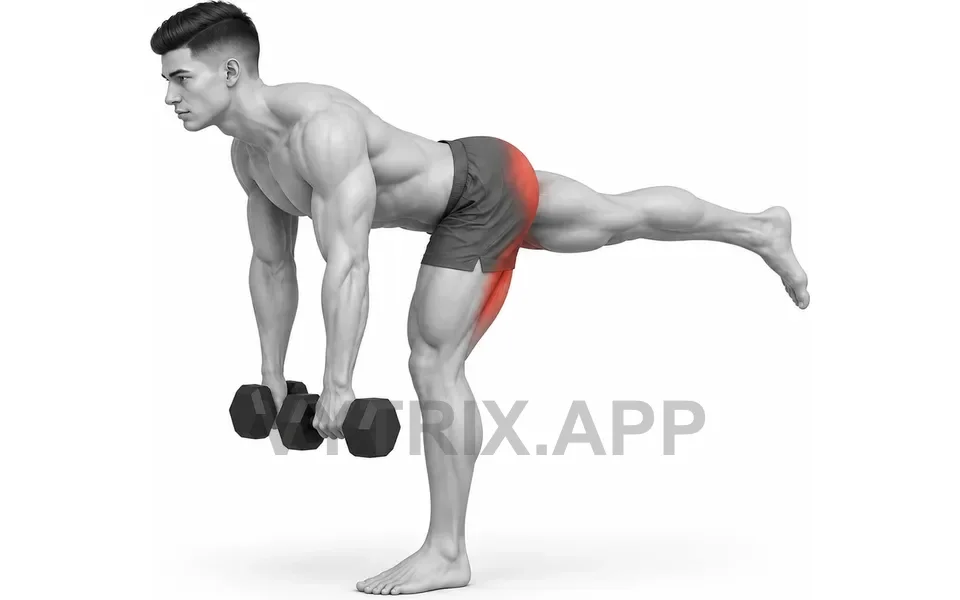 Uitvoering van Single Leg RDL Hold (Dumbbell)