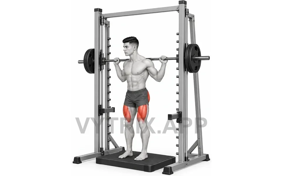 Uitvoering van Deficit Reverse Lunge (Smith Machine)