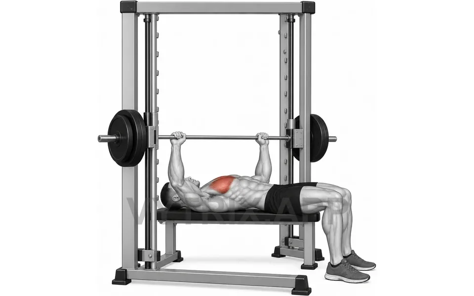 Uitvoering van Smith Machine Bench Press