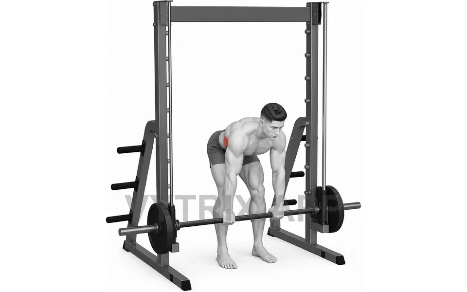 Uitvoering van Bent Over Row (Smith Machine)