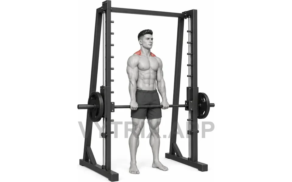 Uitvoering van Shrug (Smith Machine)