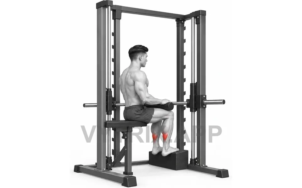 Uitvoering van Seated Calf Raise (Smith Machine)