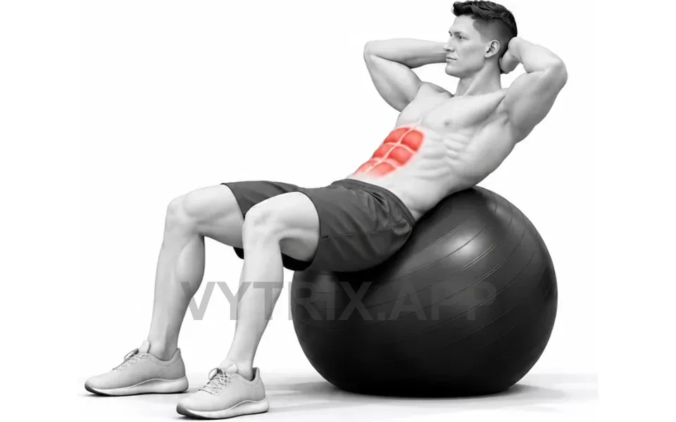 Uitvoering van Stability Ball Crunch